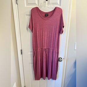 Pink cotton dress with elastic waist. Never worn